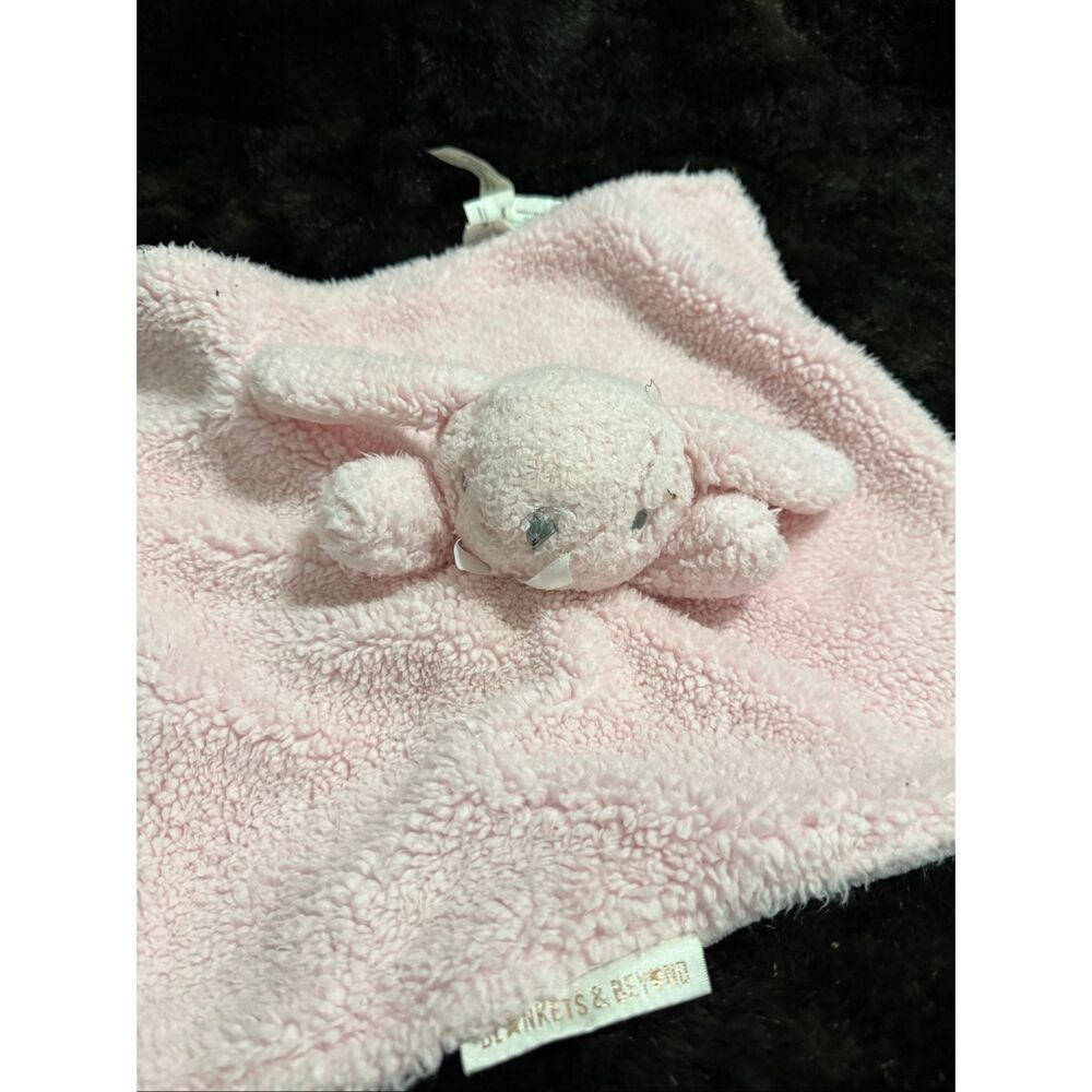Blankets‎ & Beyond Pink Bunny Lovey Security Blanket 14" x 14"